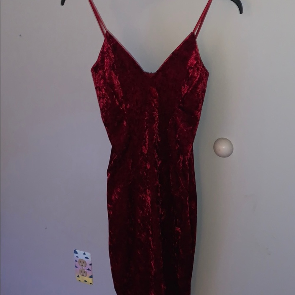 Velvet red dress